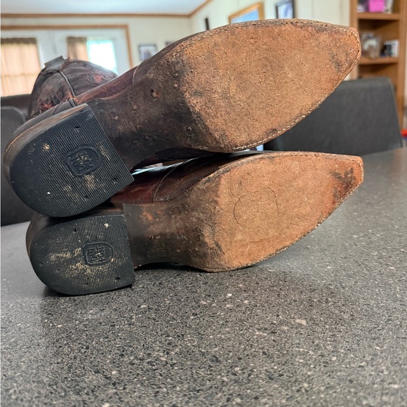 Dan Post Wingtip Snip Toe Leather Western Cowboy Boots size 9.5M Womens. - Picture 6 of 8